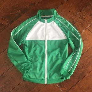 Cat & Jack Boys Athletic Green & White Jacket